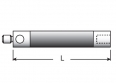 A-5555-0647 Termostabilne przedłużenie z włókna węglowego M5, dł. 40 mm, śr. 11 mm