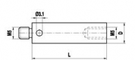 A55550164 Tytanowe przedłużenie trzpienia pomiarowego M5, dł. 150 mm, śr. 11 mm, do zastosowań Zeiss